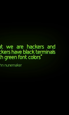 But We Are Hackers wallpaper 240x400