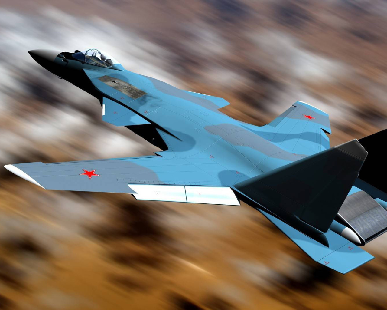 Screenshot №1 pro téma Sukhoi Su 47 Firkin Jet Fighter 1280x1024