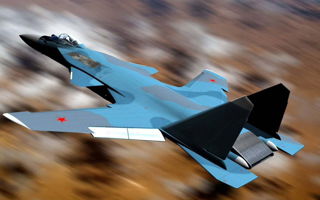 Screenshot №1 pro téma Sukhoi Su 47 Firkin Jet Fighter 1280x800