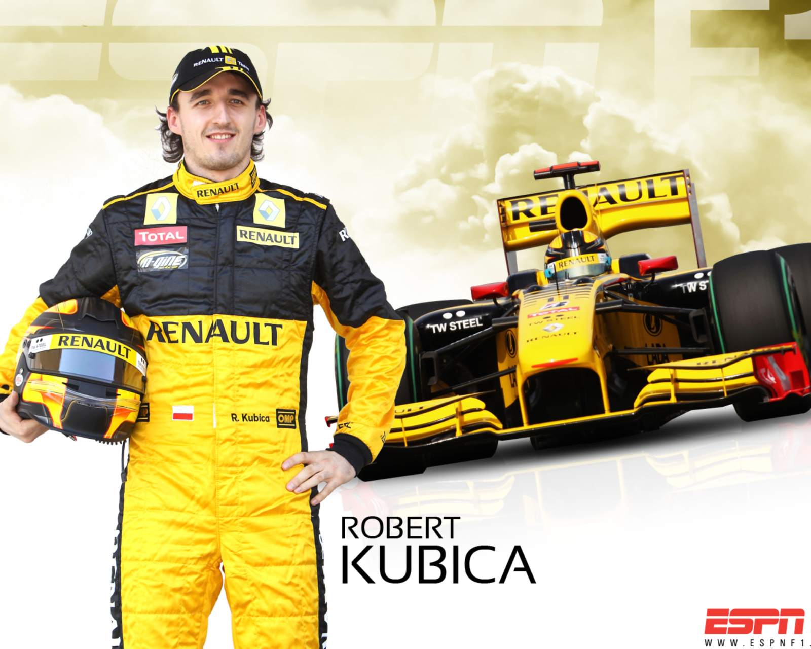 Fondo de pantalla Renault Formula 1 - Robert Kubica 1600x1280