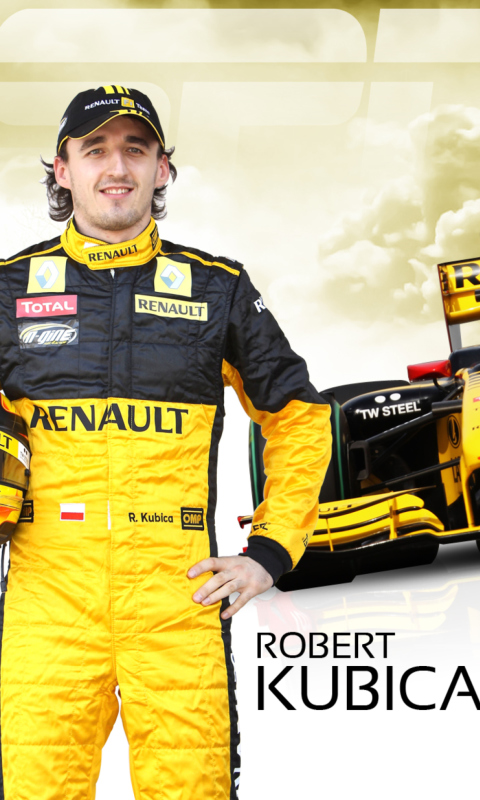 Обои Renault Formula 1 - Robert Kubica 480x800