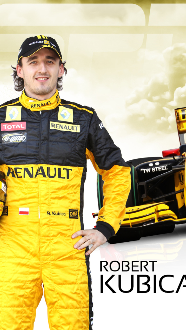 Sfondi Renault Formula 1 - Robert Kubica 640x1136
