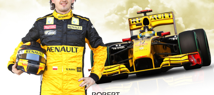 Screenshot №1 pro téma Renault Formula 1 - Robert Kubica 720x320