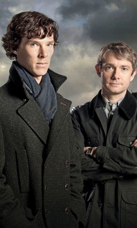 Sfondi Benedict Cumberbatch Sherlock BBC TV series 480x800