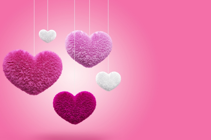 Fluffy Hearts wallpaper