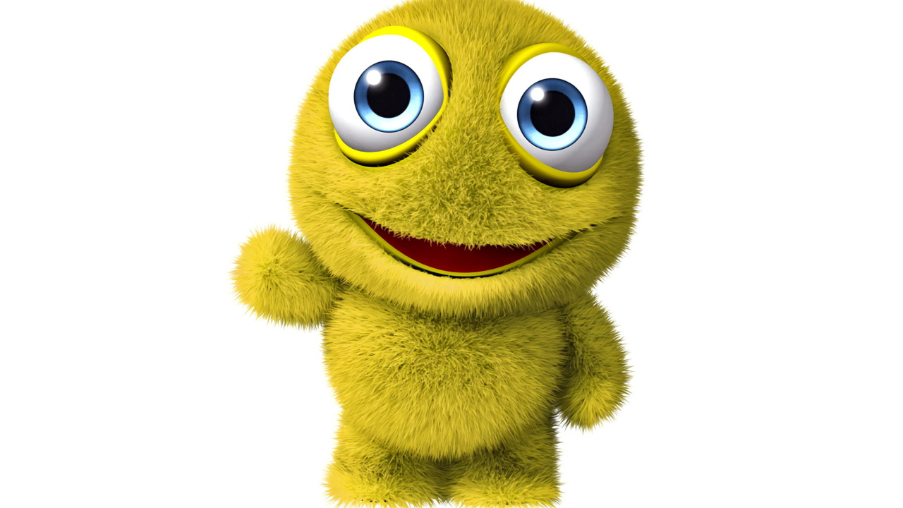 Обои 3D Yellow Monster 1280x720