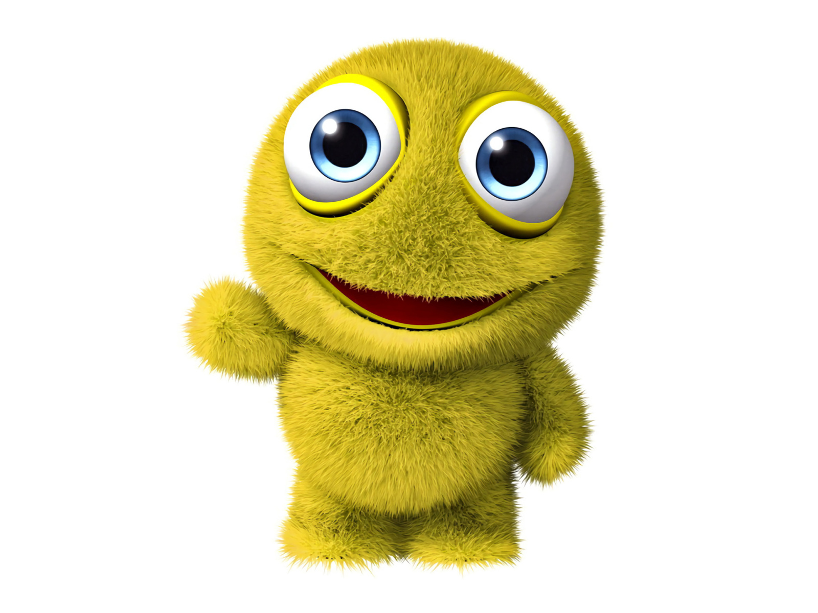 Обои 3D Yellow Monster 1600x1200