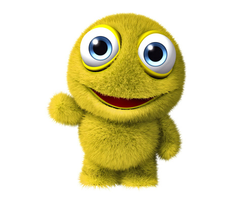 Sfondi 3D Yellow Monster 480x400