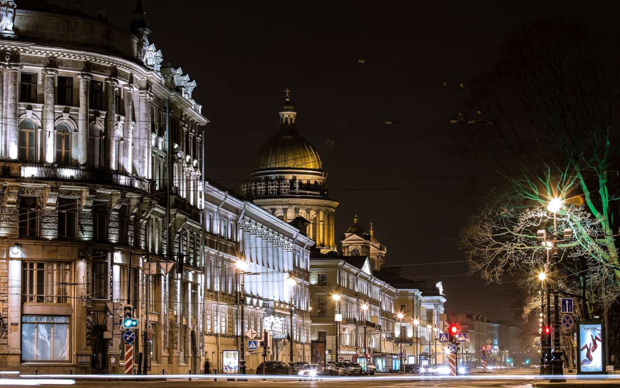 Saint Isaacs Cathedral in Petersburg wallpaper 1280x800