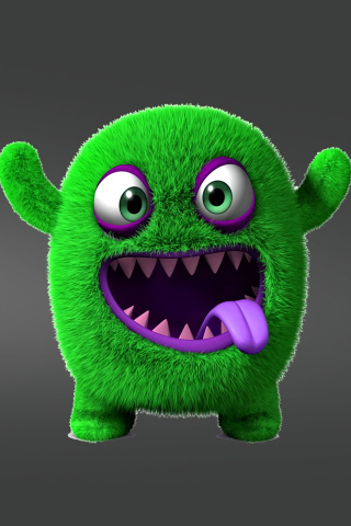 Fondo de pantalla Green Monster 320x480
