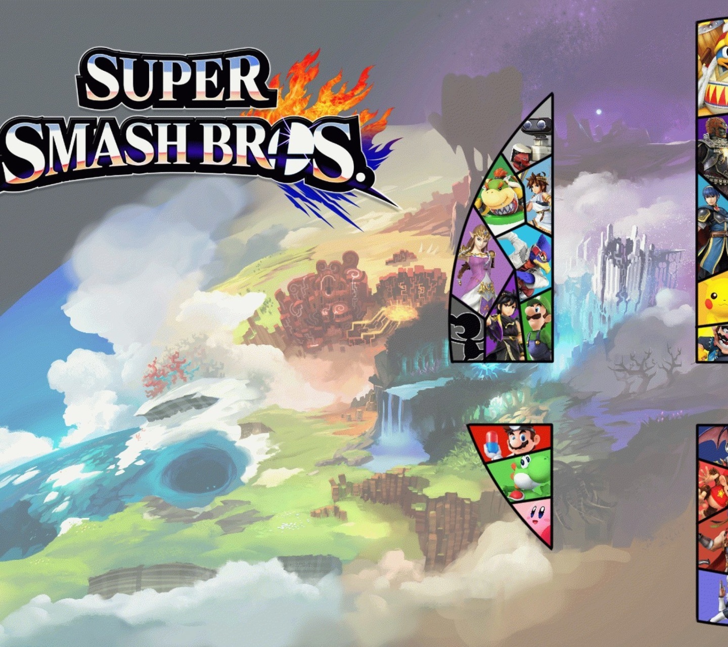 Das Super Smash Bros for Nintendo 3DS Wallpaper 1440x1280