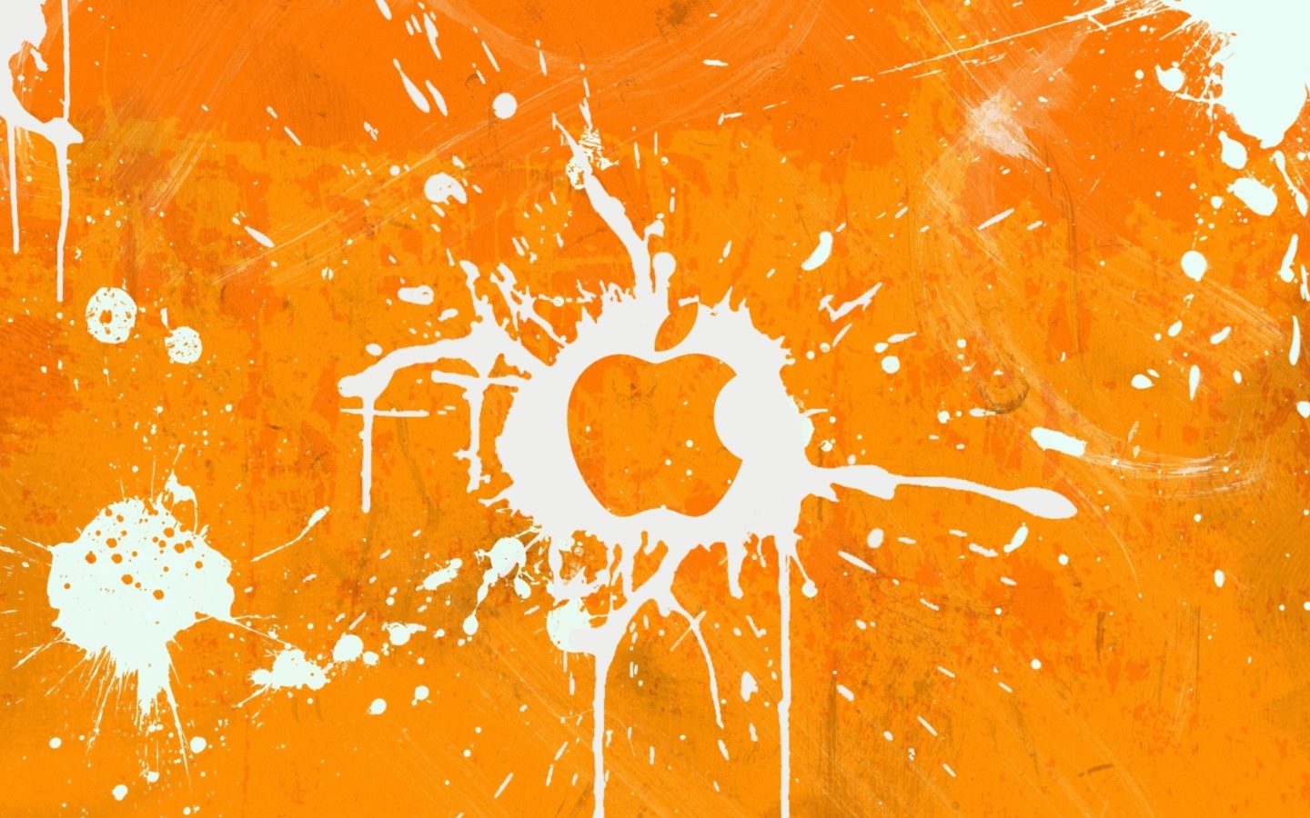 Fondo de pantalla Apple Orange Logo 1440x900