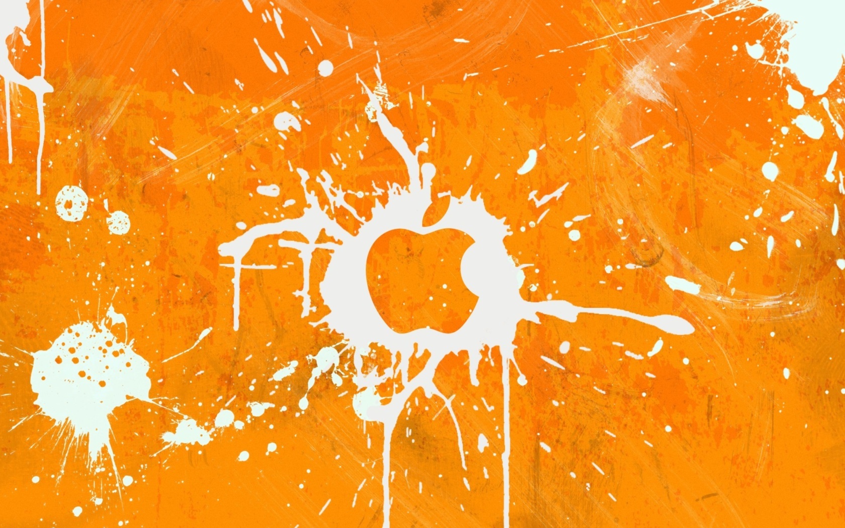 Обои Apple Orange Logo 1680x1050