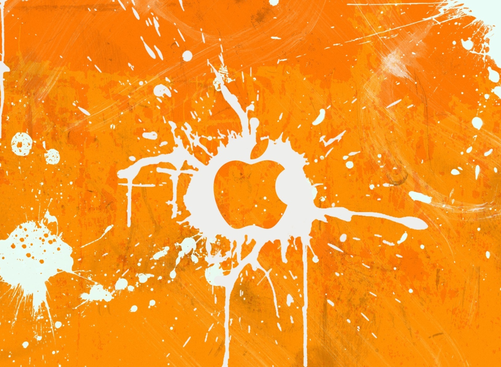 Fondo de pantalla Apple Orange Logo 1920x1408