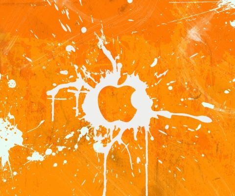 Das Apple Orange Logo Wallpaper 480x400