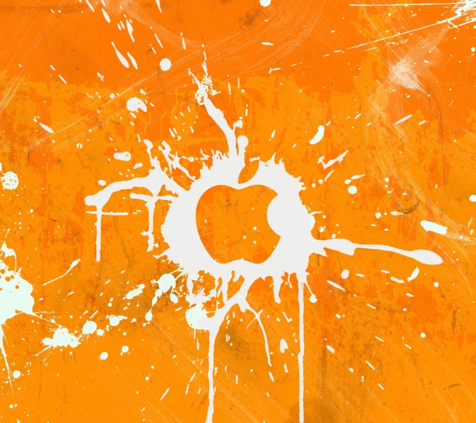 Обои Apple Orange Logo 960x854