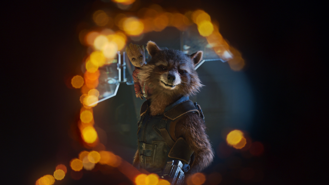 Guardians of the Galaxy Vol 2 Rocket Raccoon Superhero screenshot #1 1366x768