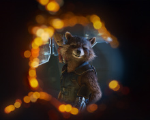 Обои Guardians of the Galaxy Vol 2 Rocket Raccoon Superhero 220x176