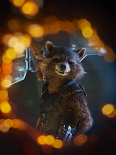 Guardians of the Galaxy Vol 2 Rocket Raccoon Superhero screenshot #1 240x320