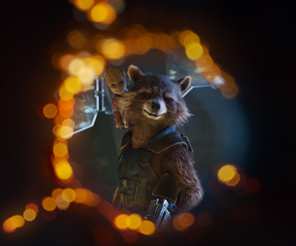 Das Guardians of the Galaxy Vol 2 Rocket Raccoon Superhero Wallpaper 960x800