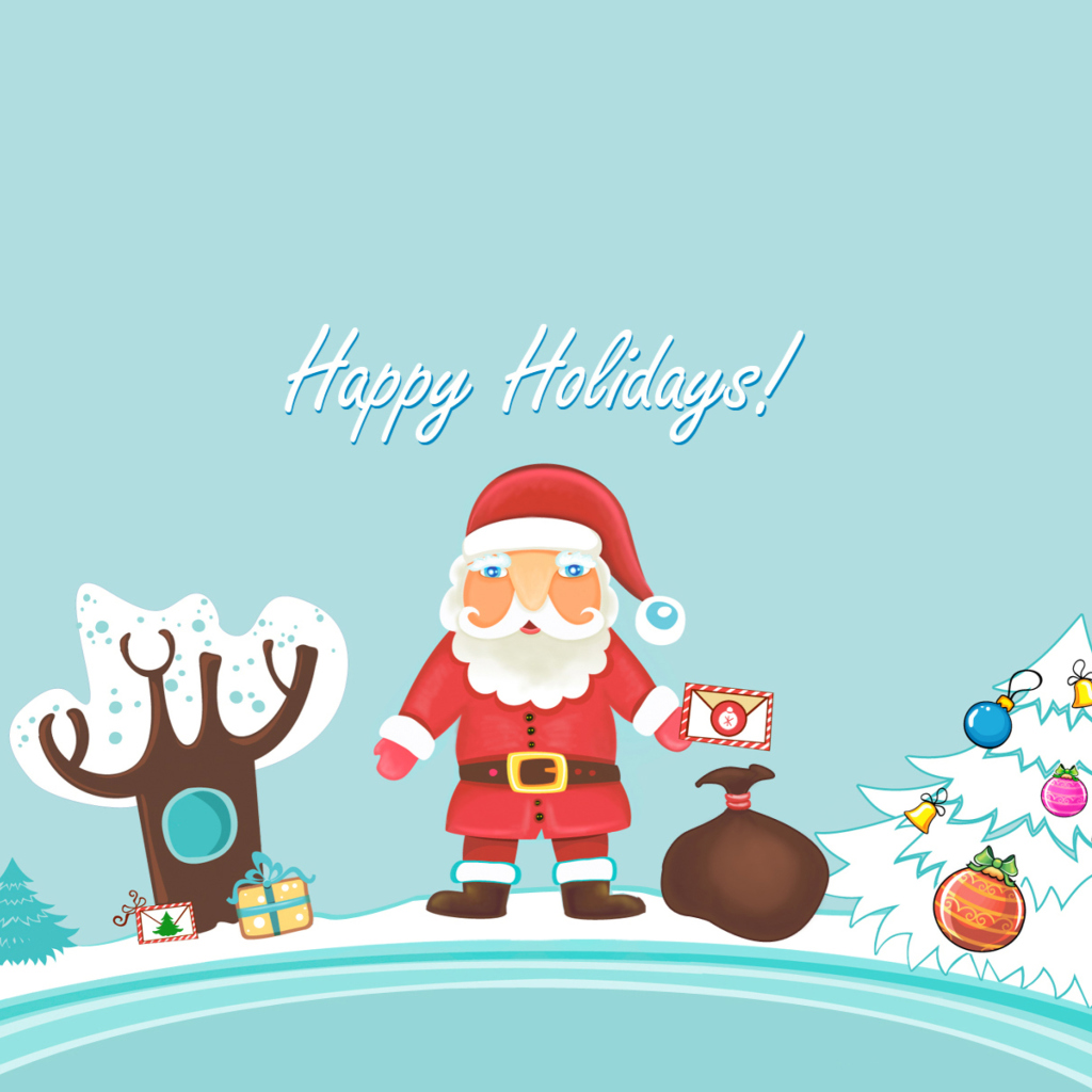 Screenshot №1 pro téma Santa Claus Wishes You Happy Holidays 1024x1024