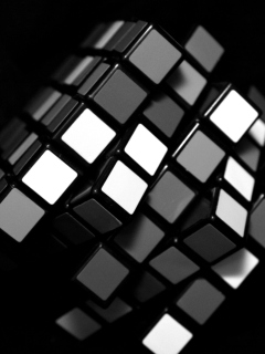 Screenshot №1 pro téma Black Rubik Cube 240x320