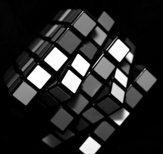 Black Rubik Cube papel de parede para celular para iPad mini 2