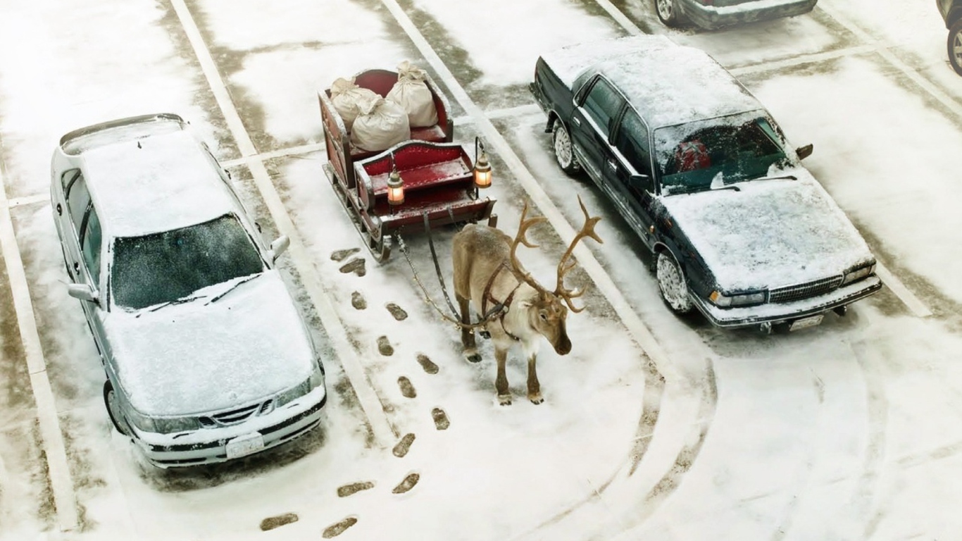 Screenshot №1 pro téma Christmas Parking 1366x768