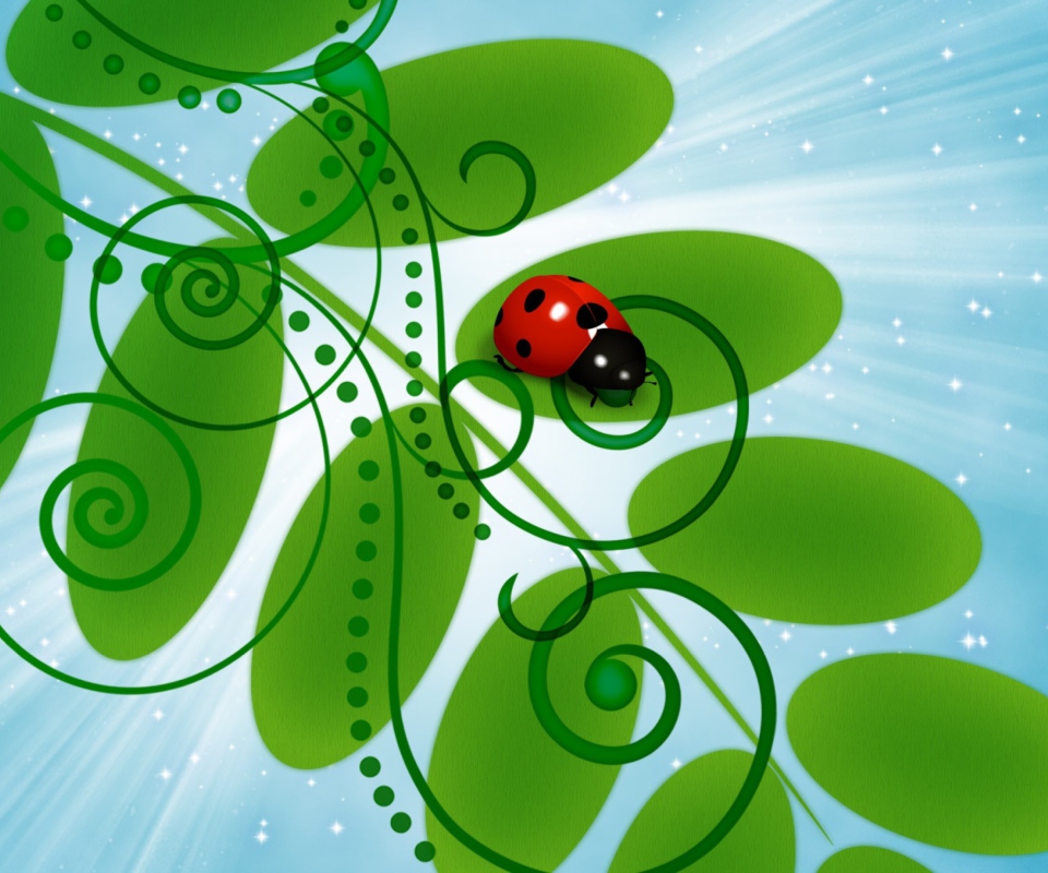 Sfondi Vector Ladybug 960x800