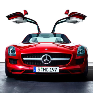 Red Mercedes Sls - Obrázkek zdarma pro iPad