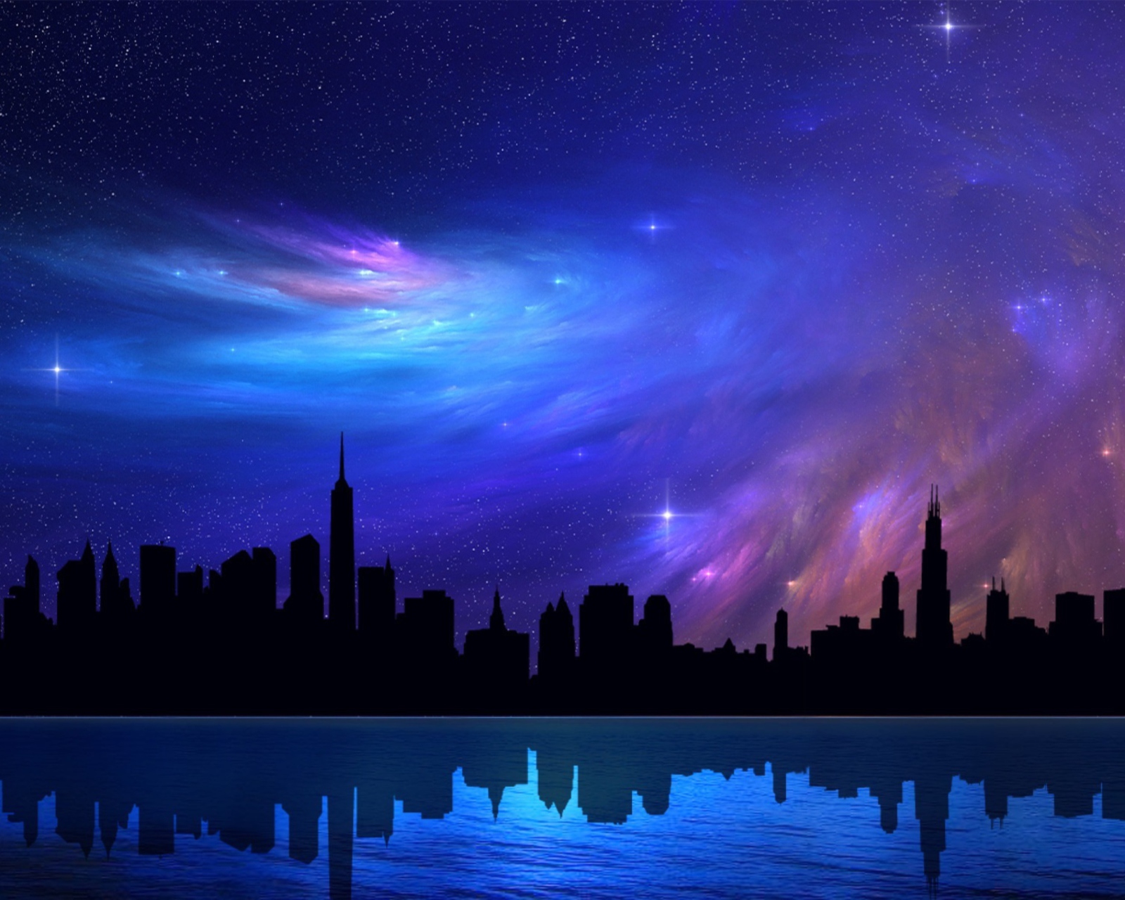 Chicago Night Cityscape screenshot #1 1600x1280