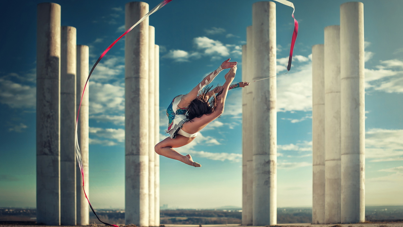 Screenshot №1 pro téma Gymnastics Jump 1366x768