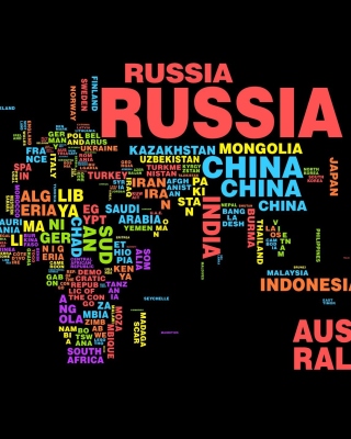 World Map with Countries Names - Obrázkek zdarma pro Nokia Lumia 1520