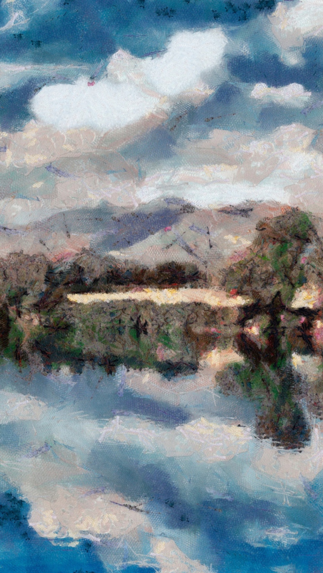 Screenshot №1 pro téma Blue Lake Painting 640x1136