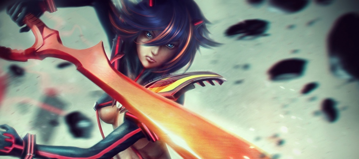 Screenshot №1 pro téma Ryuko Kill La Kill 720x320