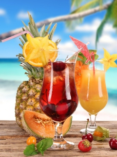 Обои Summer Cocktails 240x320