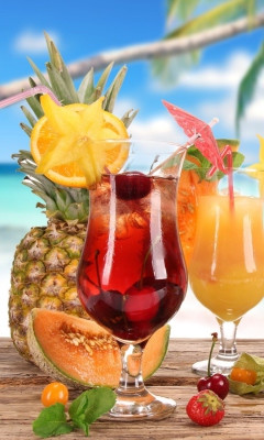 Screenshot №1 pro téma Summer Cocktails 240x400