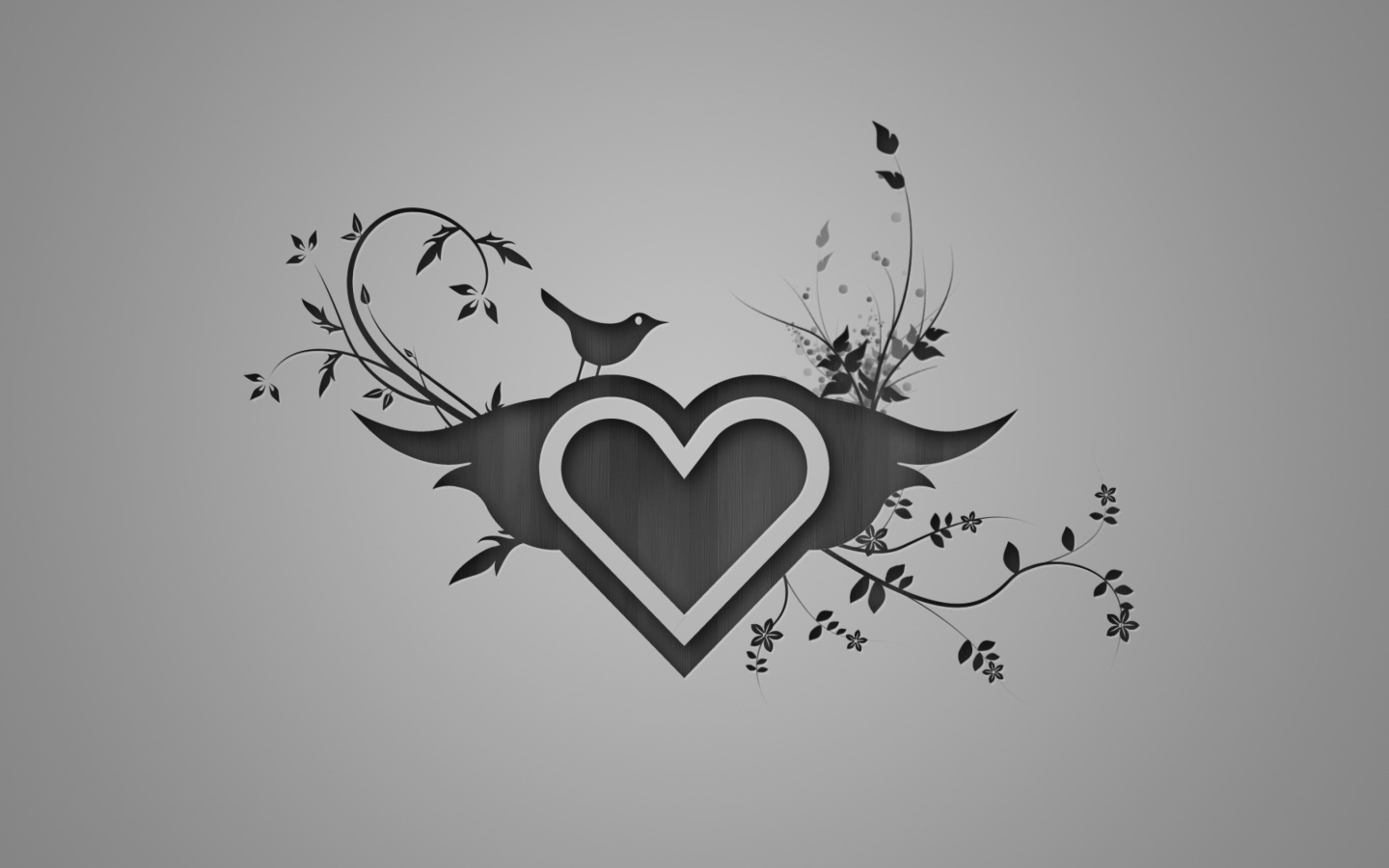 Das Bird Singing In Heart Wallpaper 1440x900