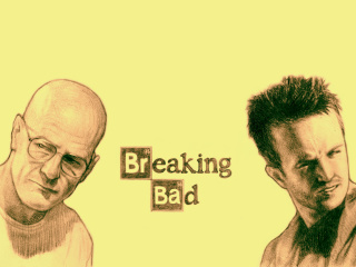 Обои Walter White and Jesse Pinkman in Breaking Bad 320x240