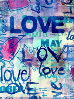 Das Graffiti Love Wallpaper 240x320