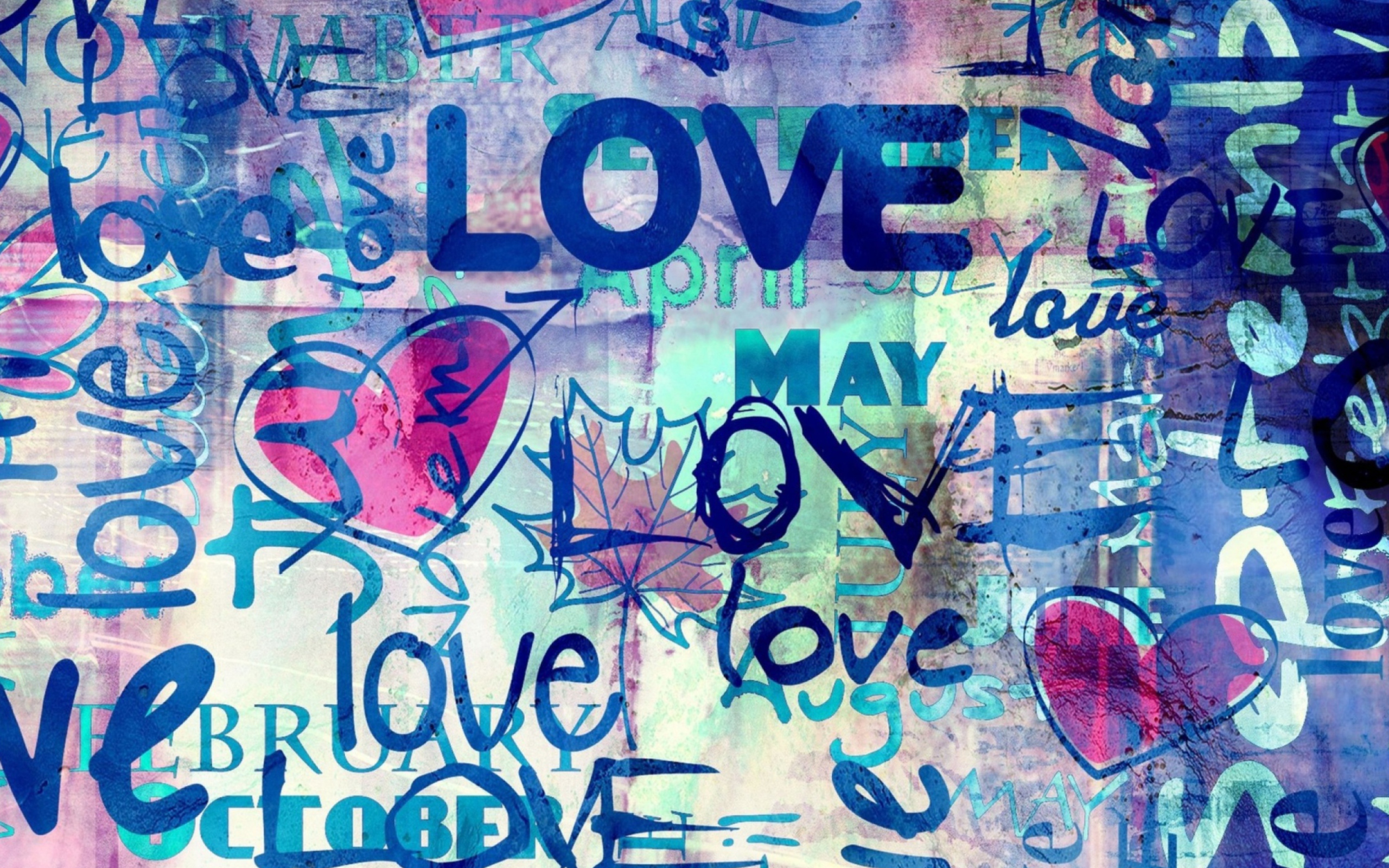 Das Graffiti Love Wallpaper 2560x1600