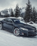 Tesla Model S P85D on Snow screenshot #1 128x160