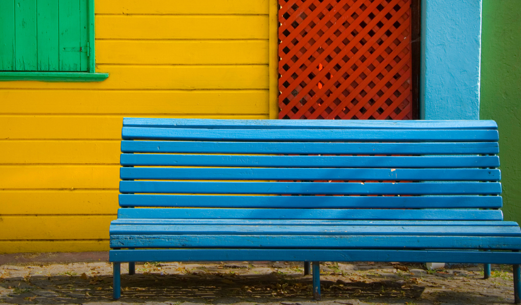Screenshot №1 pro téma Colorful Houses and Bench 1024x600