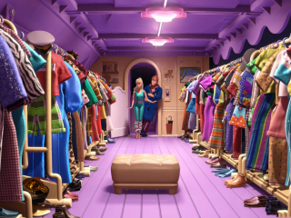 Das Toy Story 3 Barbie And Ken Scene Wallpaper 320x240