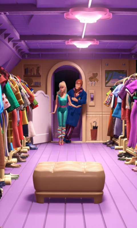 Sfondi Toy Story 3 Barbie And Ken Scene 480x800