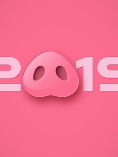 Prosperous New Year 2019 wallpaper 240x320