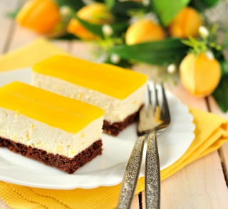 Yellow Souffle Dessert - Obrázkek zdarma pro iPad