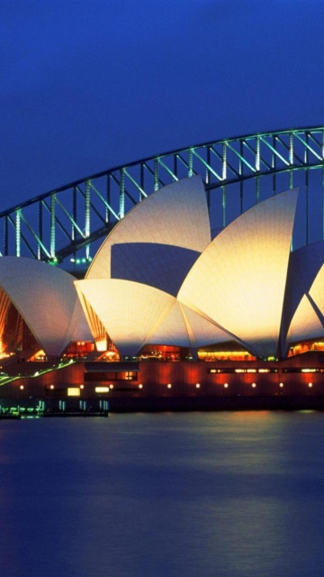 Обои Light Sydney Opera House 360x640