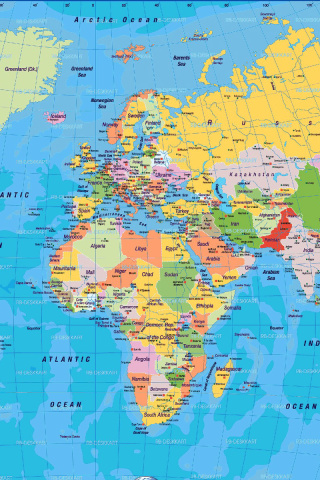 Das World Map Wallpaper 320x480