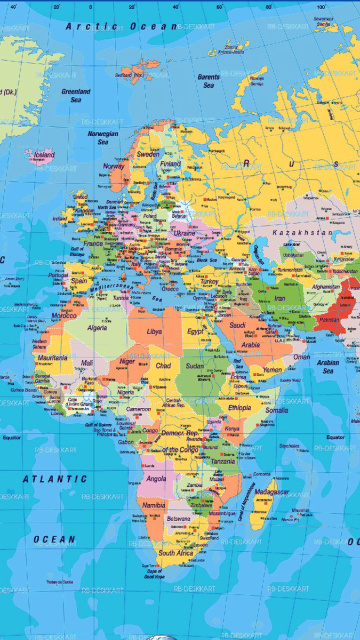 Sfondi World Map 360x640